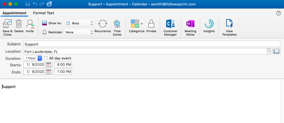 How To Export A Sales Behavior Date To Your Personal Calendar